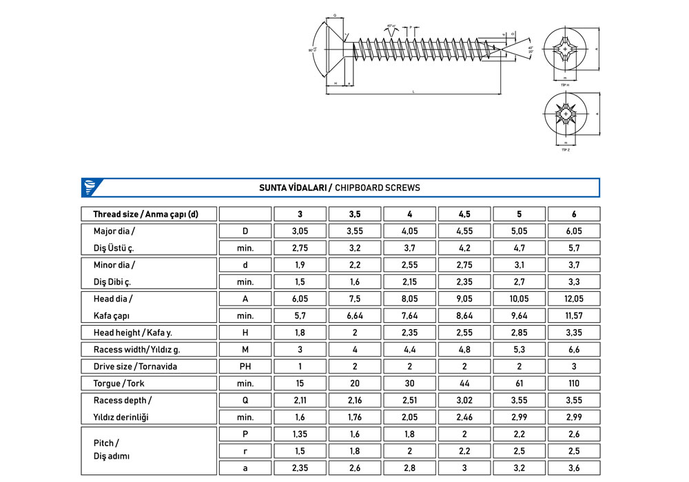 Sunta - Ağaç Vidası